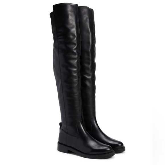 Sam Edelman Shoes - Sam Edelman Narisa Over The Knee Boots Black Leather Low Heel Classic! Size 6.5